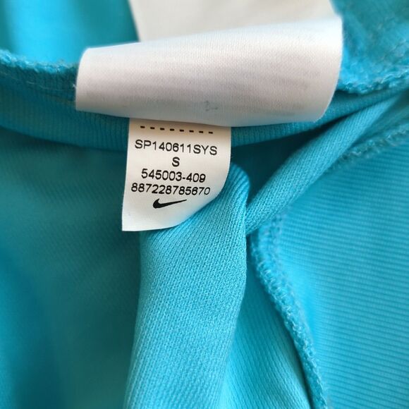 Nike Dri-Fit Soccer Jacket FCB Qatar Airways Mens Small Teal Full Zip - Picture 7 of 7